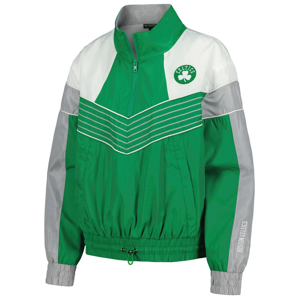 NBA - Boston Celtics The Wild Collective Women's Courtside Half-Zip Track Jacket - Kelly Green