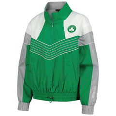 NBA - Boston Celtics The Wild Collective Women's Courtside Half-Zip Track Jacket - Kelly Green