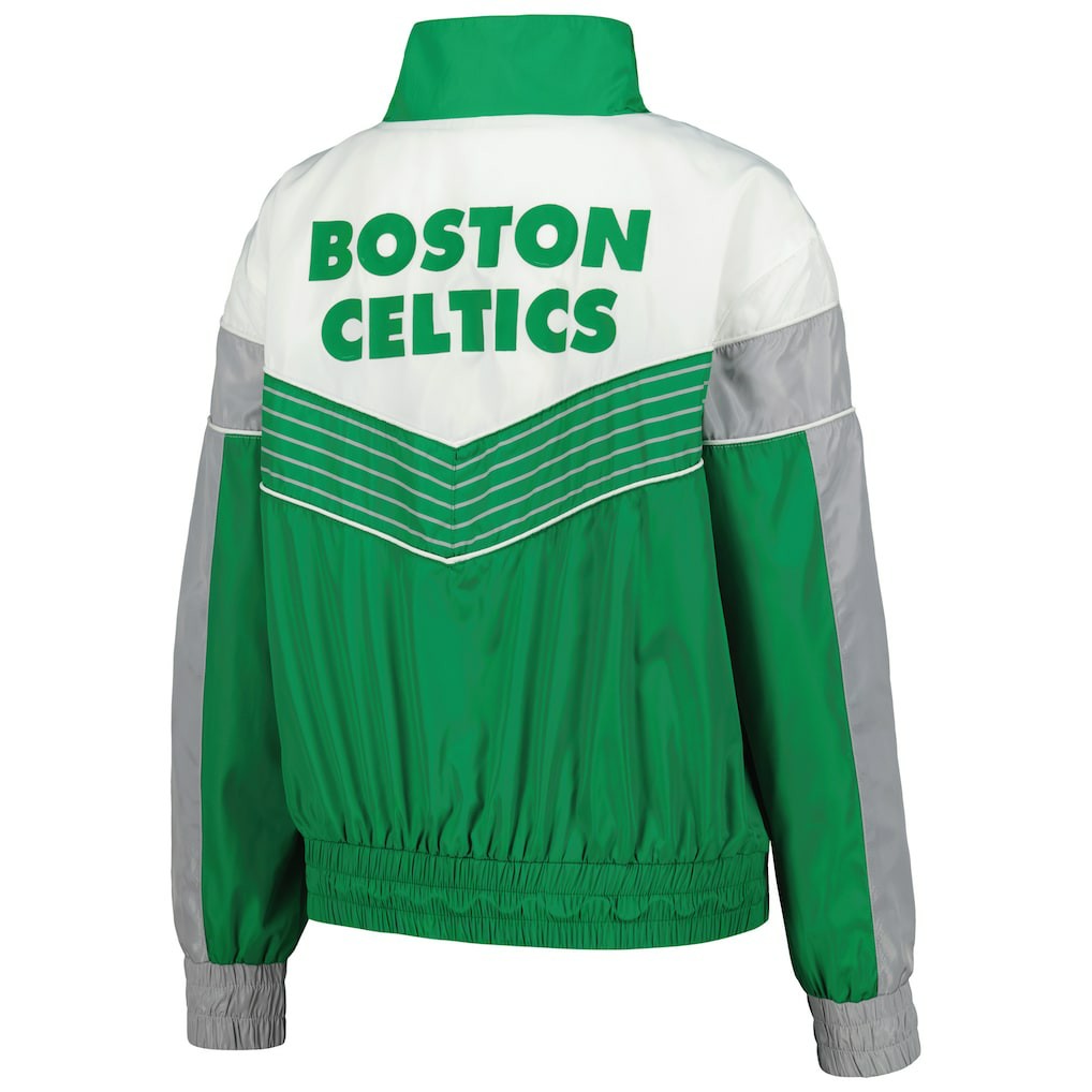 NBA - Boston Celtics The Wild Collective Women's Courtside Half-Zip Track Jacket - Kelly Green