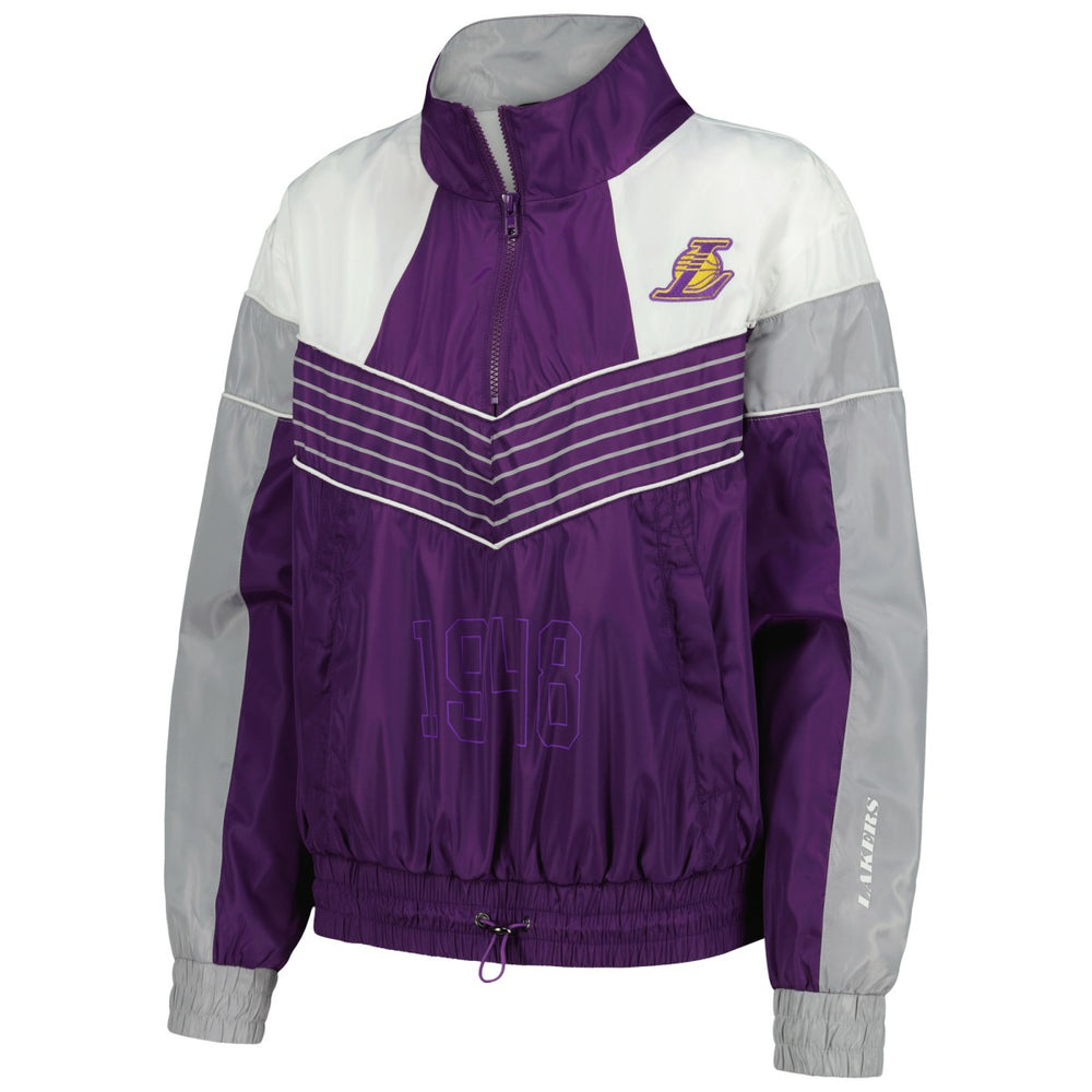 NBA - Los Angeles Lakers The Wild Collective Women's Courtside Half-Zip Track Jacket - Purple