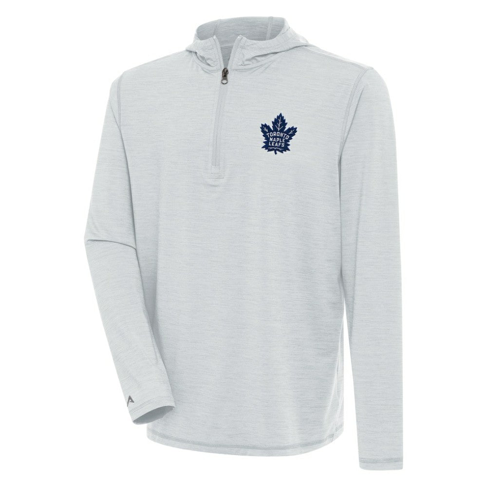 Toronto Maple Leafs - Antigua Tidy Quarter-Zip Pullover Hoodie Heather Gray