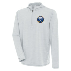 Buffalo Sabres - Antigua Tidy Quarter-Zip Pullover Hoodie Heather Gray