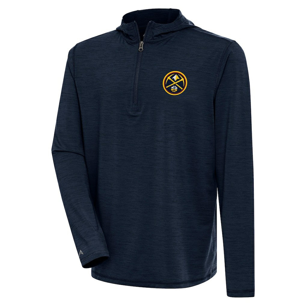 NBA - Denver Nuggets Antigua Tidy Quarter-Zip Lightweight Pullover Top - Heather Navy