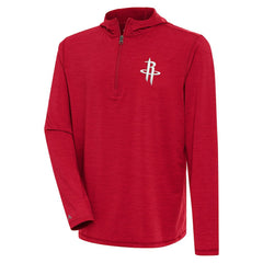 NBA - Houston Rockets Antigua Tidy Quarter-Zip Lightweight Pullover Top - Heather Red