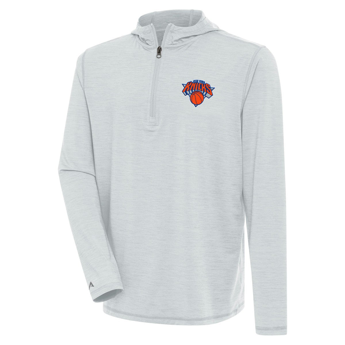 NBA - New York Knicks Antigua Tidy Quarter-Zip Lightweight Pullover Top - Heather Gray