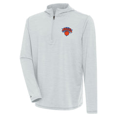 NBA - New York Knicks Antigua Tidy Quarter-Zip Lightweight Pullover Top - Heather Gray