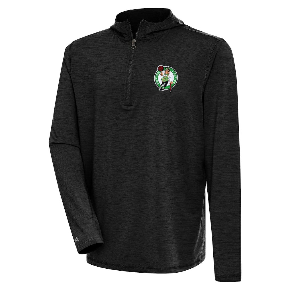 NBA - Boston Celtics Antigua Tidy Quarter-Zip Lightweight Pullover Top - Heather Black