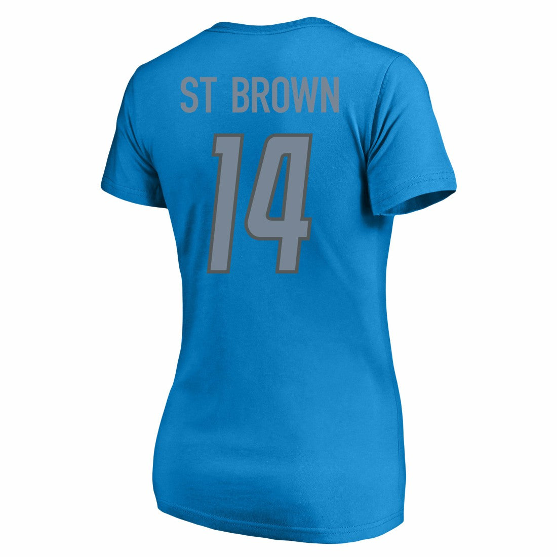 Amon-Ra St. Brown Detroit Lions Women's Plus Size Name & Number V-Neck T-Shirt Blue - Fanatics