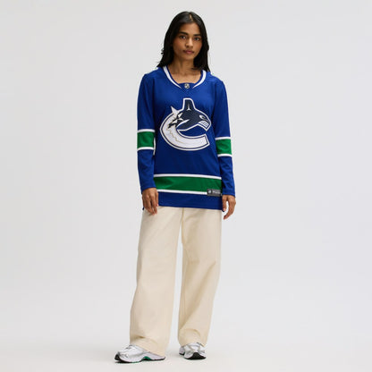 Vancouver Canucks Fanatics Women's Premier Breakaway Jersey - Blue | NHL Jerseys