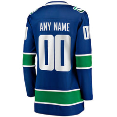 Vancouver Canucks - Fanatics Women's Breakaway Custom Jersey Blue