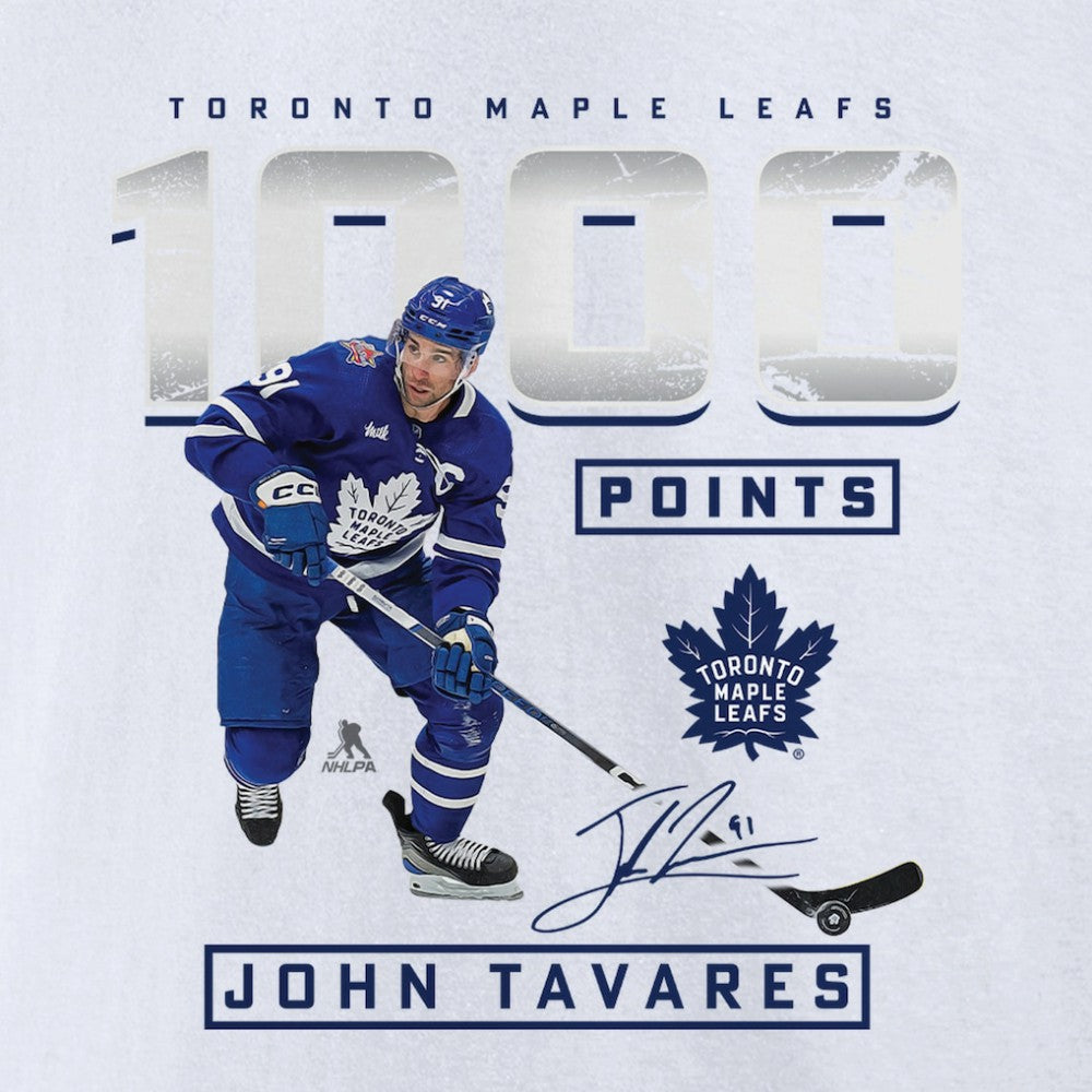 John Tavares Toronto Maple Leafs - 1,000 Career Points T-Shirt White