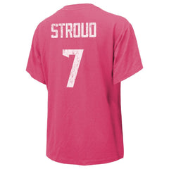C.J. Stroud Houston Texans Majestic Threads Women's Name & Number T-Shirt Pink - NFL