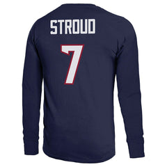 C.J. Stroud Houston Texans Majestic Threads Name & Number Long Sleeve T-Shirt – Navy - NFL