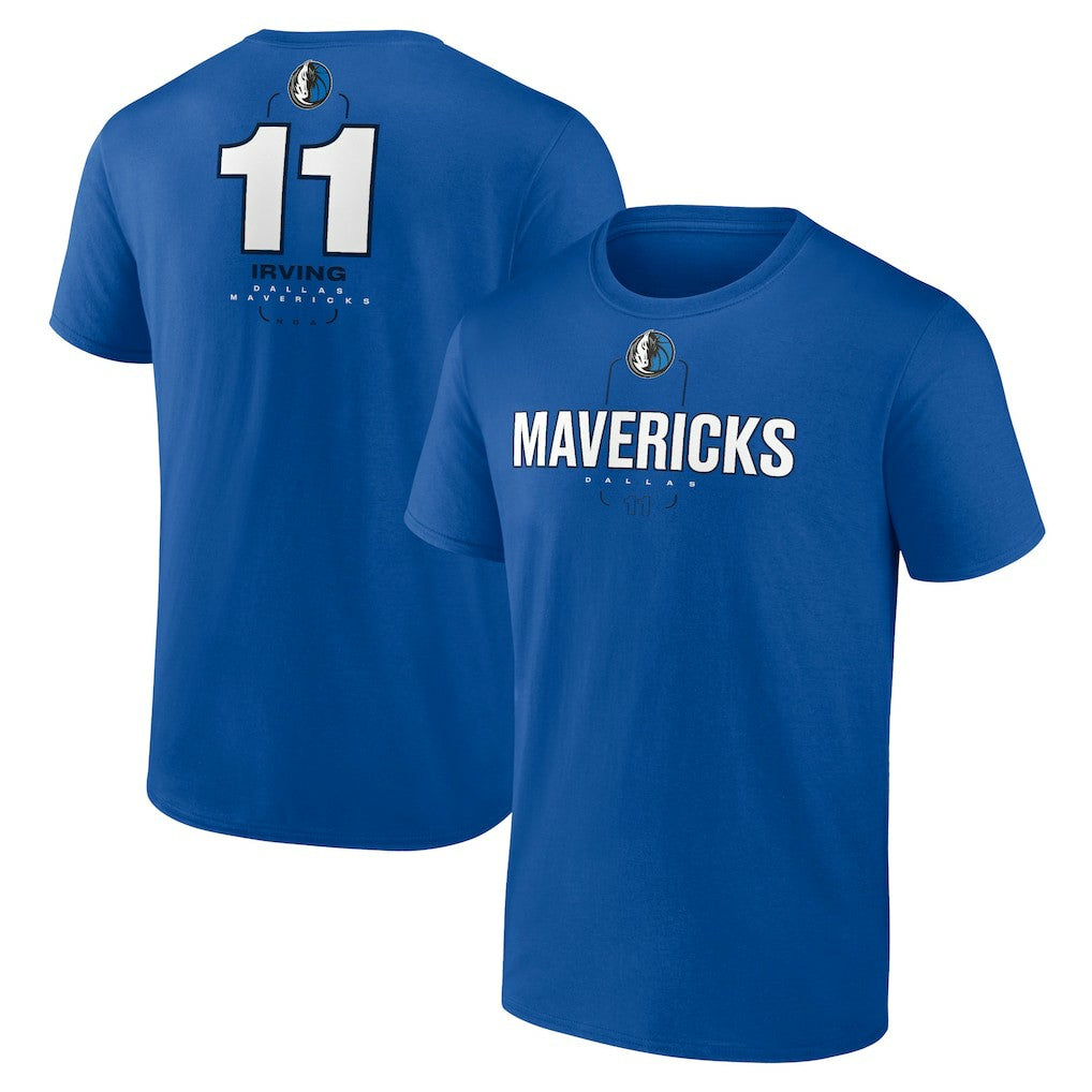 NBA - Kyrie Irving Dallas Mavericks Behind The Back Name & Number T-Shirt - Blue
