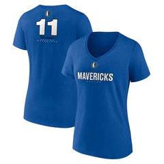 NBA - Kyrie Irving Dallas Mavericks Women's Behind The Back Name & Number V-Neck T-Shirt - Blue