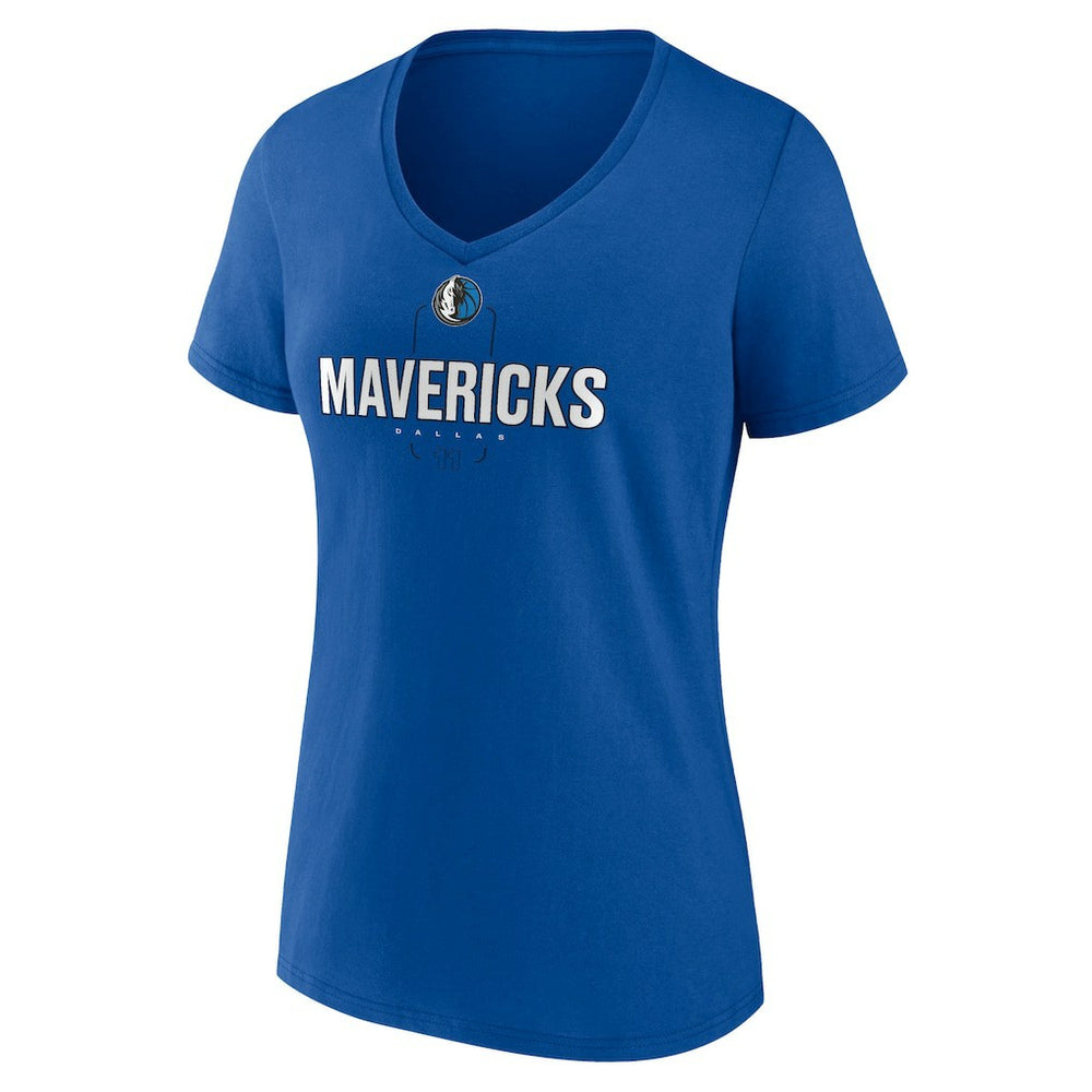 NBA - Kyrie Irving Dallas Mavericks Women's Behind The Back Name & Number V-Neck T-Shirt - Blue