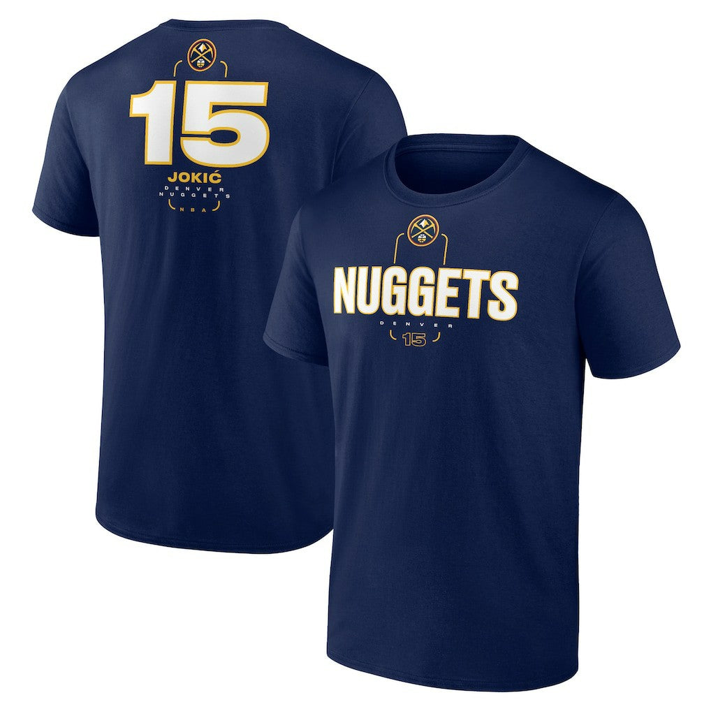 NBA - Nikola Jokic Denver Nuggets Behind The Back Name & Number T-Shirt - Navy