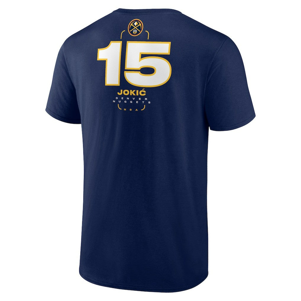 NBA - Nikola Jokic Denver Nuggets Behind The Back Name & Number T-Shirt - Navy