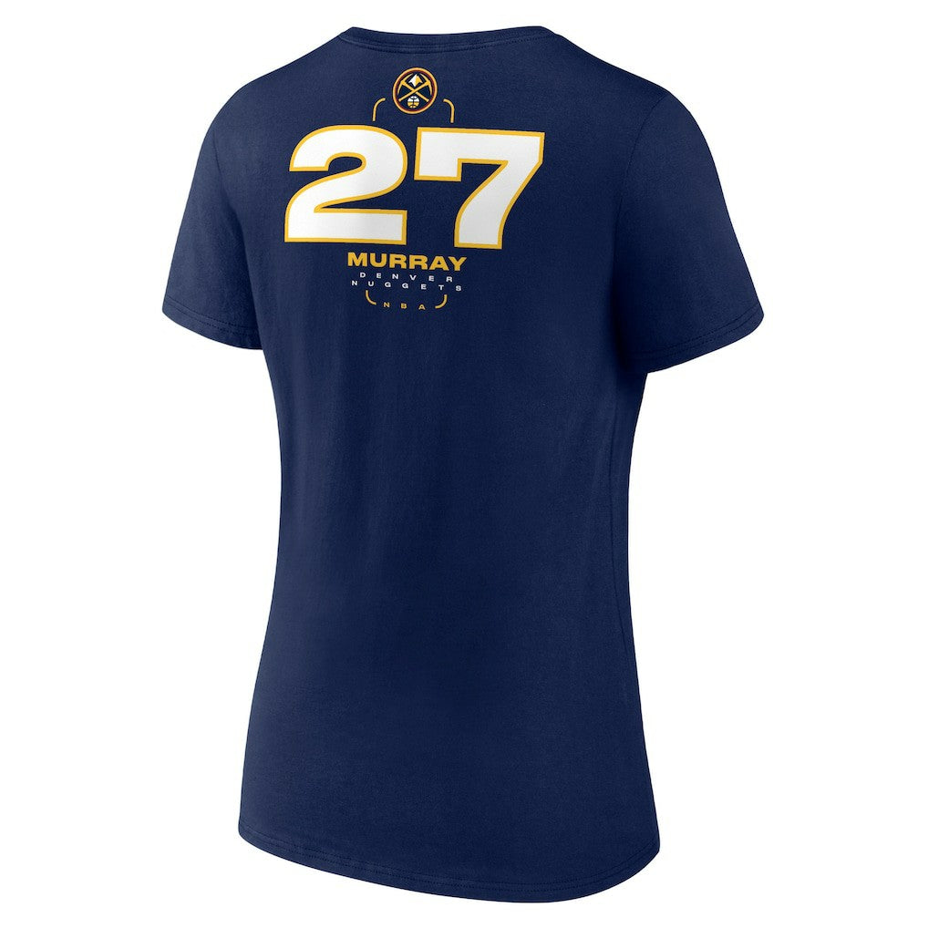 NBA - Jamal Murray Denver Nuggets Women's Behind The Back Name & Number V-Neck T-Shirt - Navy