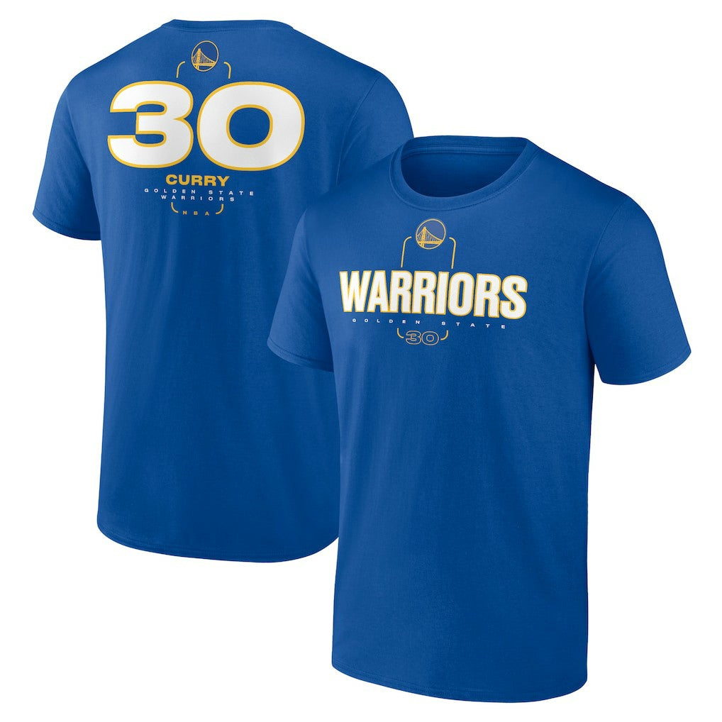 NBA - Stephen Curry Golden State Warriors Behind The Back Name & Number T-Shirt - Royal