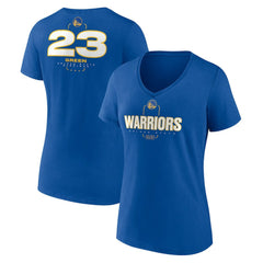 NBA - Draymond Green Golden State Warriors Women's Behind The Back Name & Number V-Neck T-Shirt - Royal