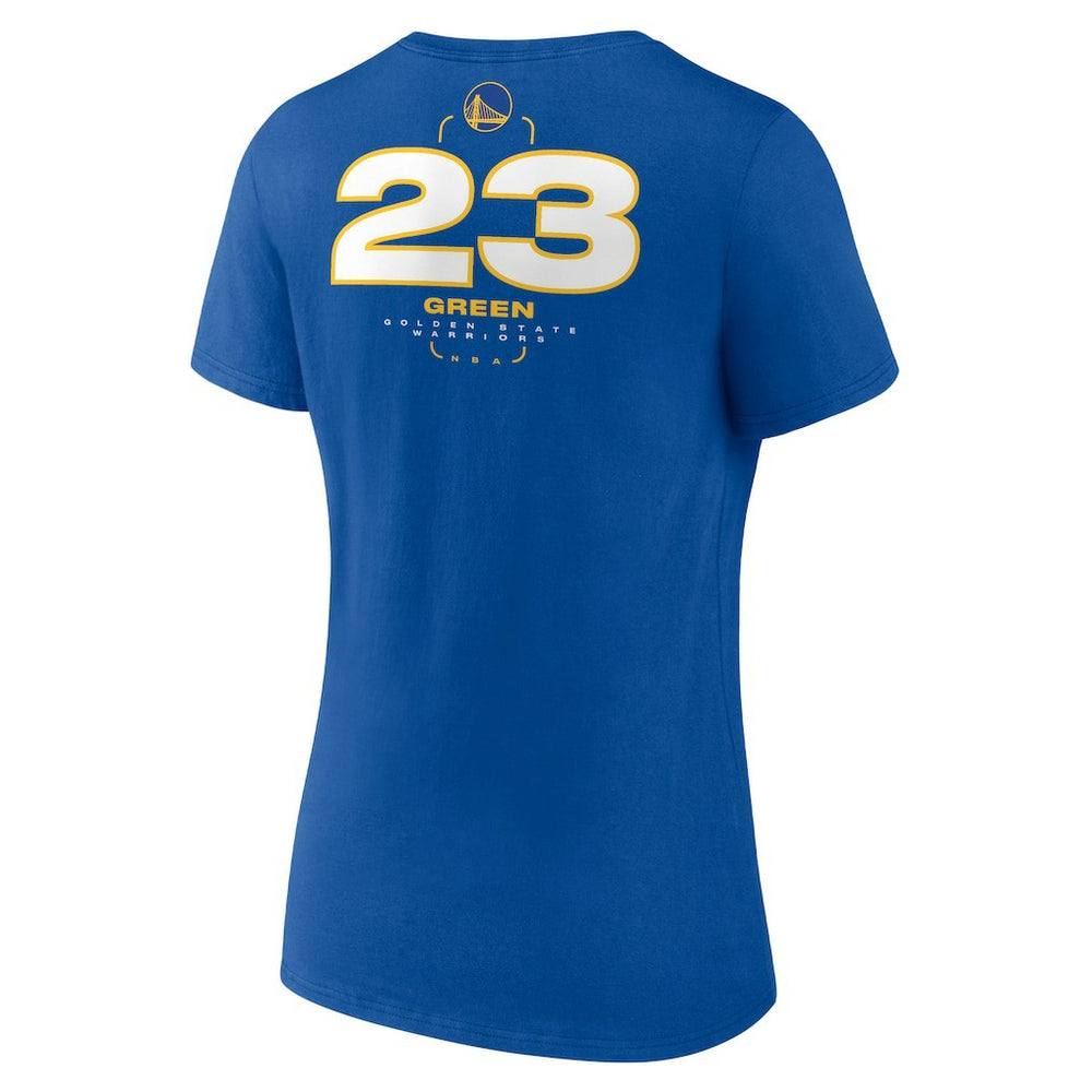 NBA - Draymond Green Golden State Warriors Women's Behind The Back Name & Number V-Neck T-Shirt - Royal