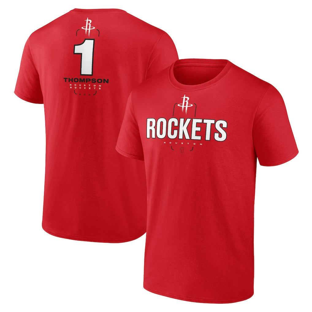 NBA - Amen Thompson Houston Rockets Behind The Back Name & Number T-Shirt - Red