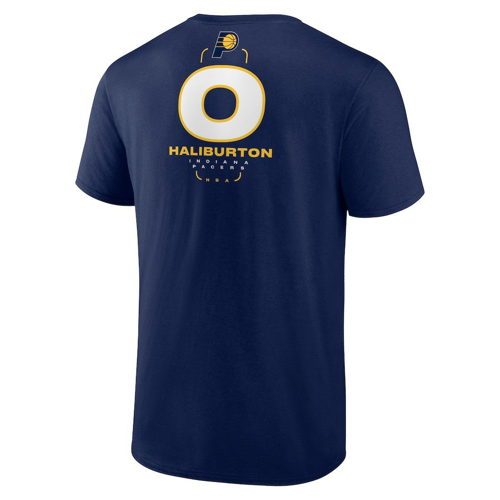 NBA - Tyrese Haliburton Indiana Pacers Behind The Back Name & Number T-Shirt - Navy
