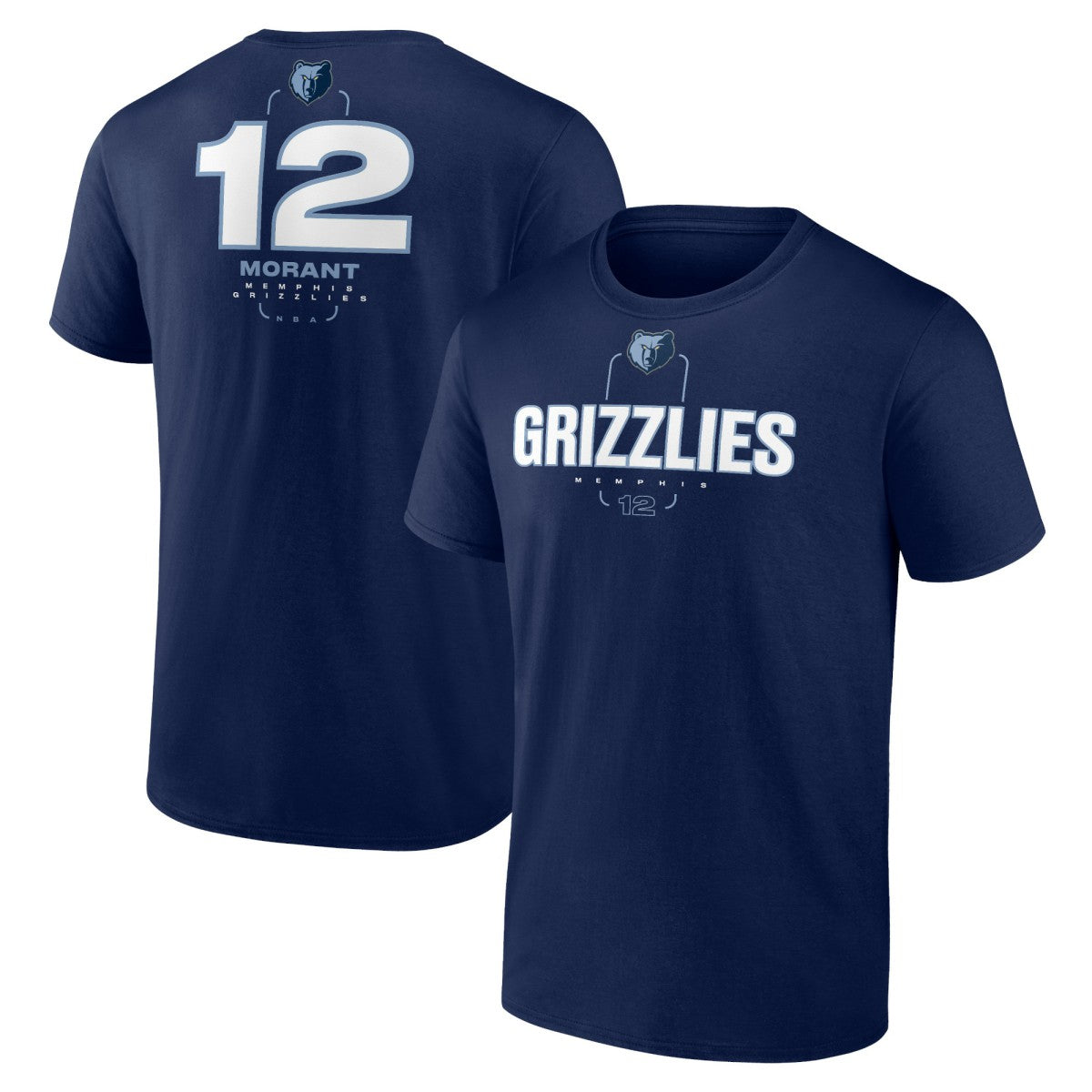 NBA - Ja Morant Memphis Grizzlies Behind The Back Name & Number T-Shirt - Navy