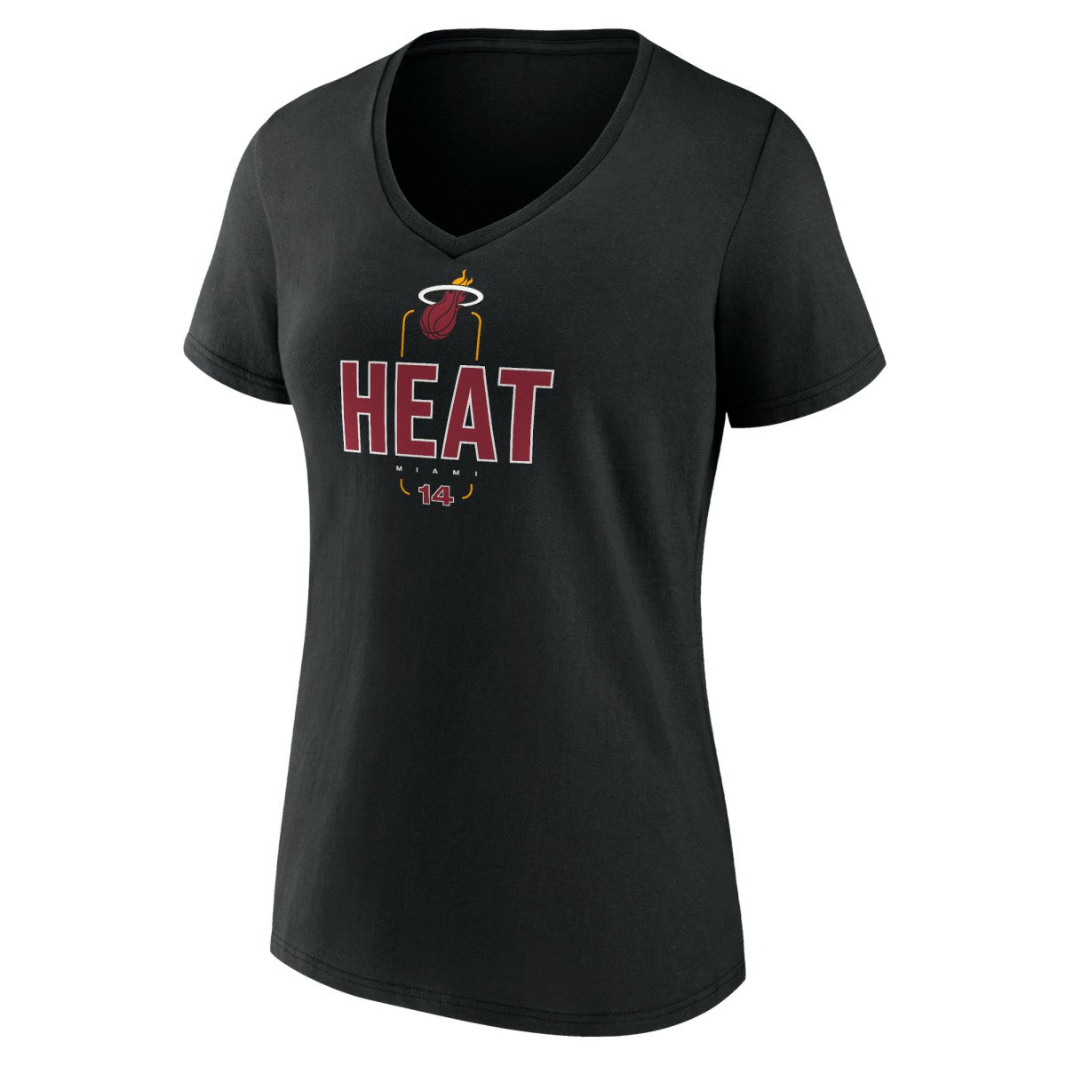 NBA - Tyler Herro Miami Heat Women's Behind The Back Name & Number V-Neck T-Shirt - Black