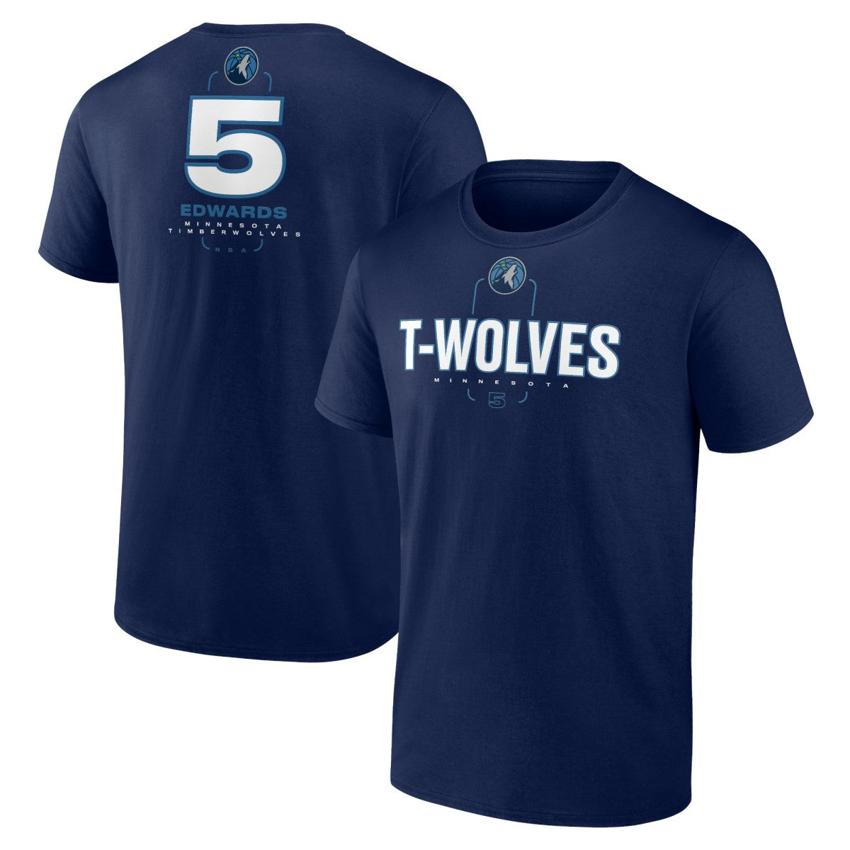 NBA - Anthony Edwards Minnesota Timberwolves Behind The Back Name & Number T-Shirt - Navy