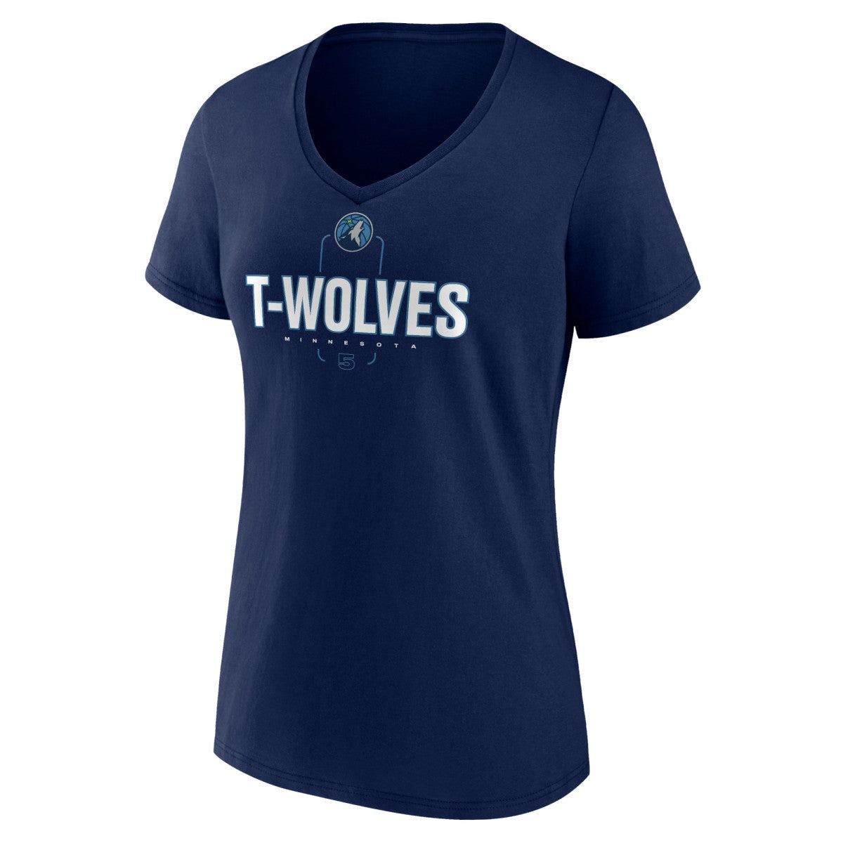 NBA - Anthony Edwards Minnesota Timberwolves Women's Behind The Back Name & Number V-Neck T-Shirt - Navy