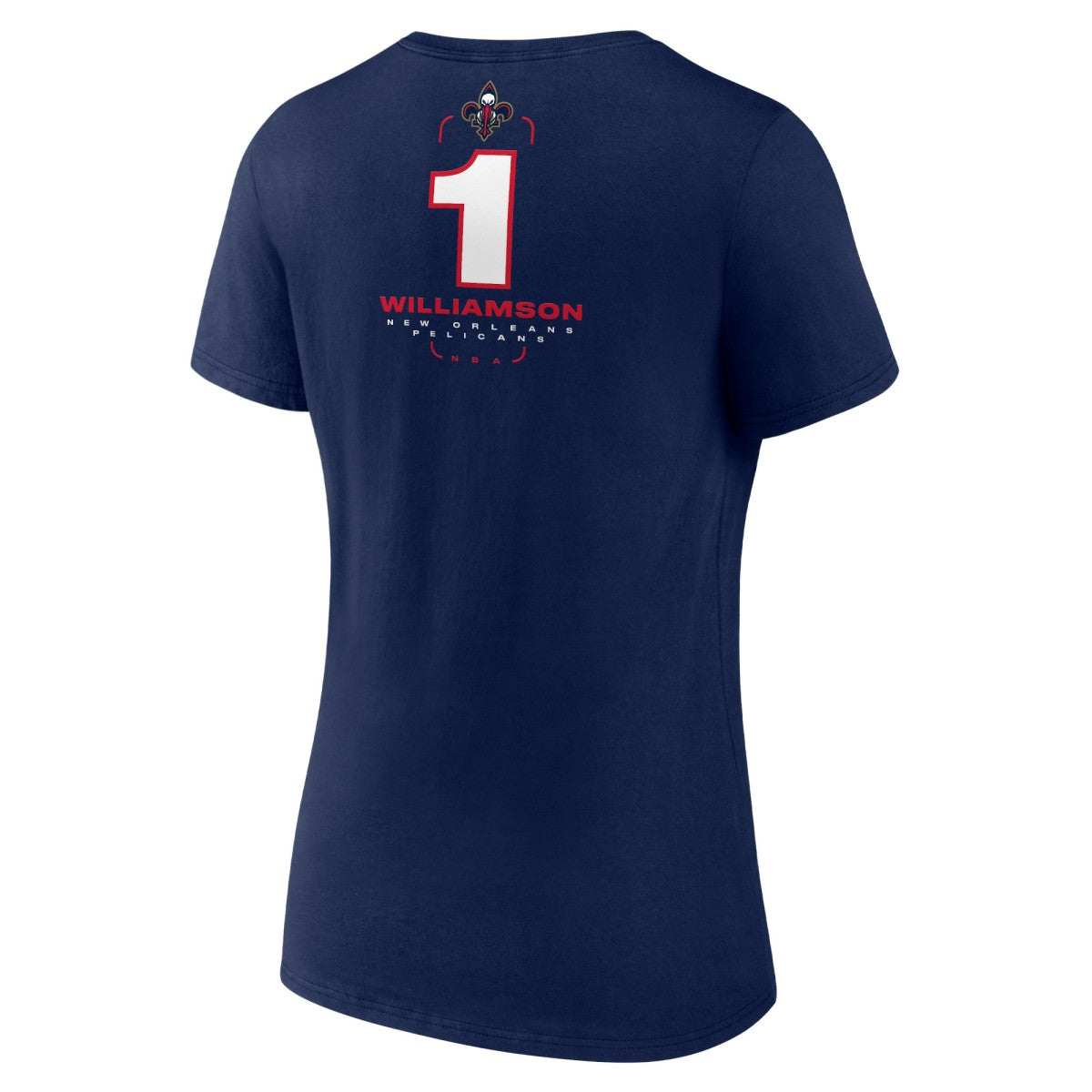 NBA - Zion Williamson New Orleans Pelicans Women's Behind The Back Name & Number V-Neck T-Shirt - Navy