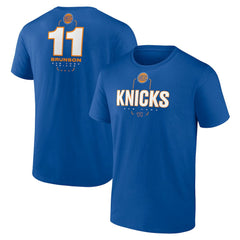 NBA - Jalen Brunson New York Knicks Behind The Back Name & Number T-Shirt - Blue