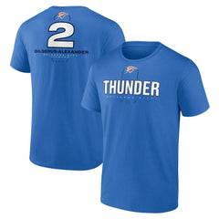 NBA - Shai Gilgeous-Alexander Oklahoma City Thunder Behind The Back Name & Number T-Shirt - Blue