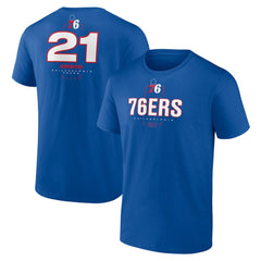 NBA - Joel Embiid Philadelphia 76ers Behind The Back Name & Number T-Shirt - Royal