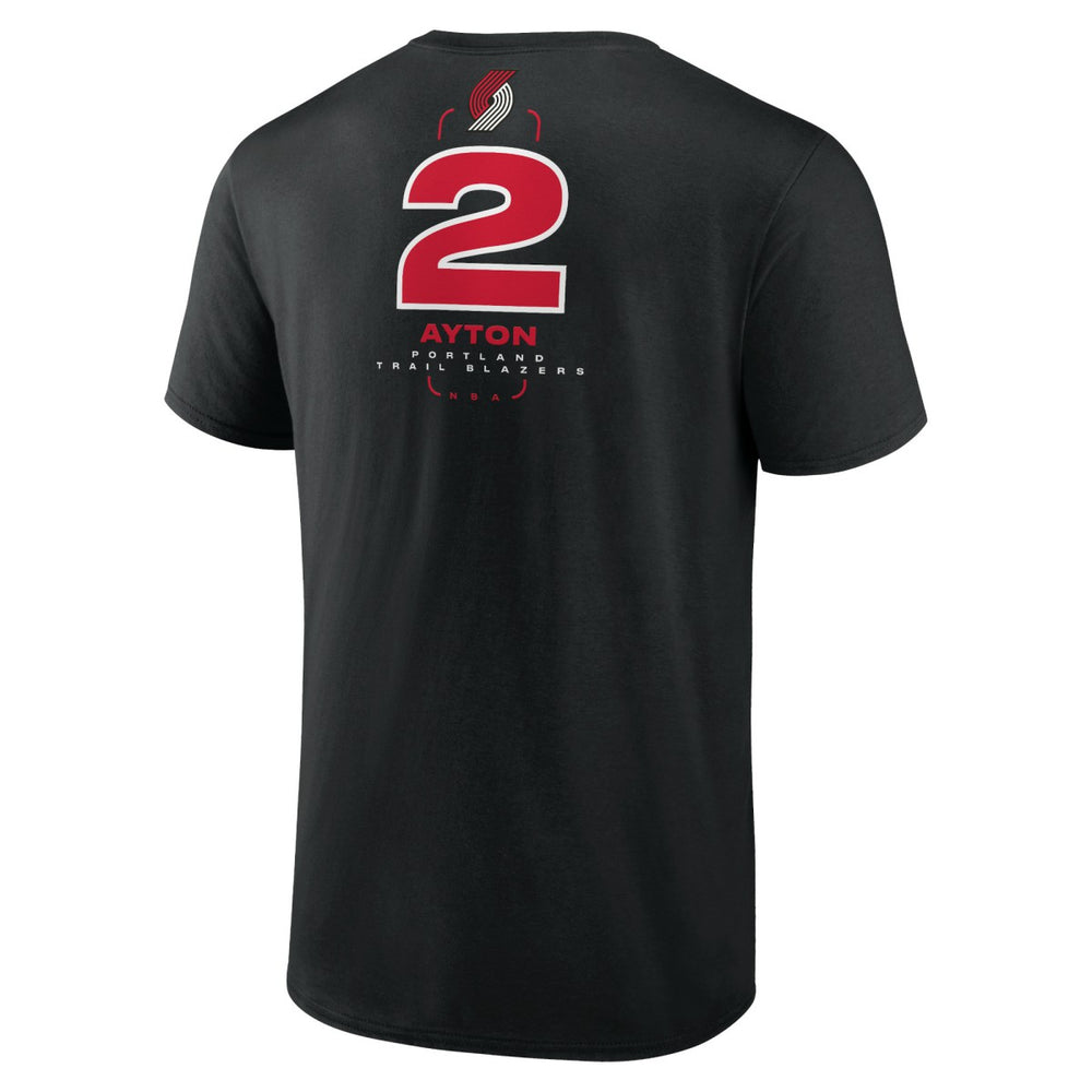 NBA - Deandre Ayton Portland Trail Blazers Behind The Back Name & Number T-Shirt - Black