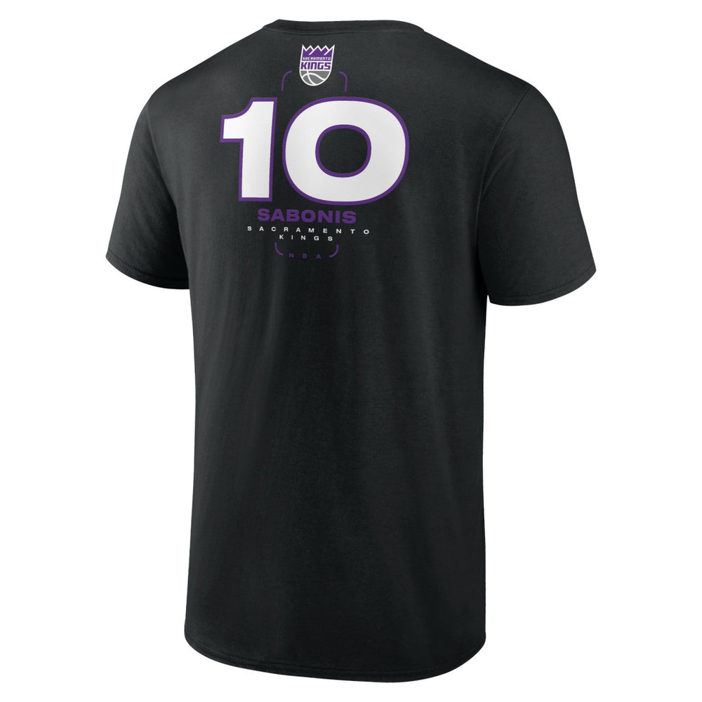 NBA - Domantas Sabonis Sacramento Kings Behind The Back Name & Number T-Shirt - Black