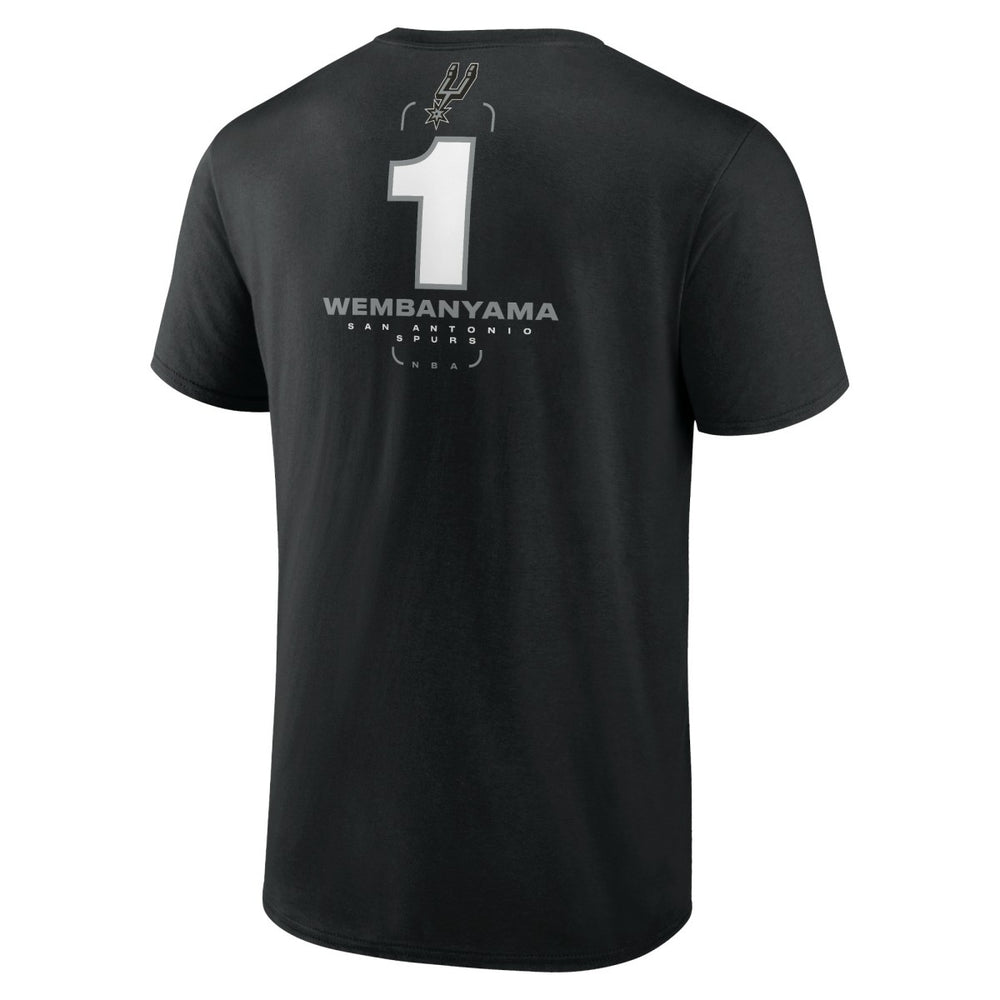 NBA - Victor Wembanyama San Antonio Spurs Behind The Back Name & Number T-Shirt - Black