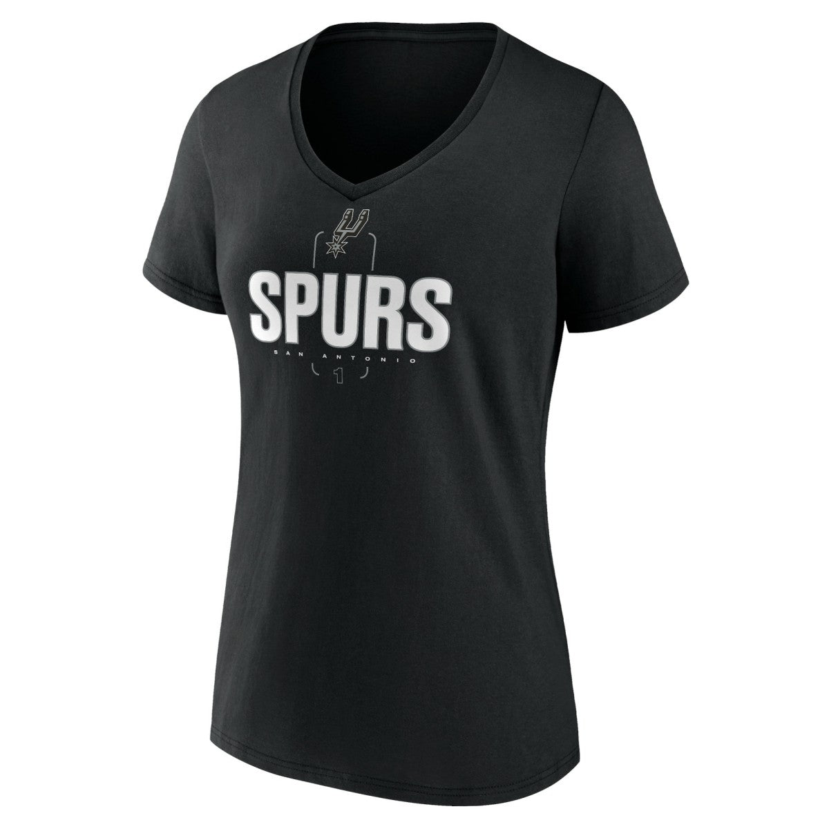 NBA - Victor Wembanyama San Antonio Spurs Women's Behind The Back Name & Number V-Neck T-Shirt - Black