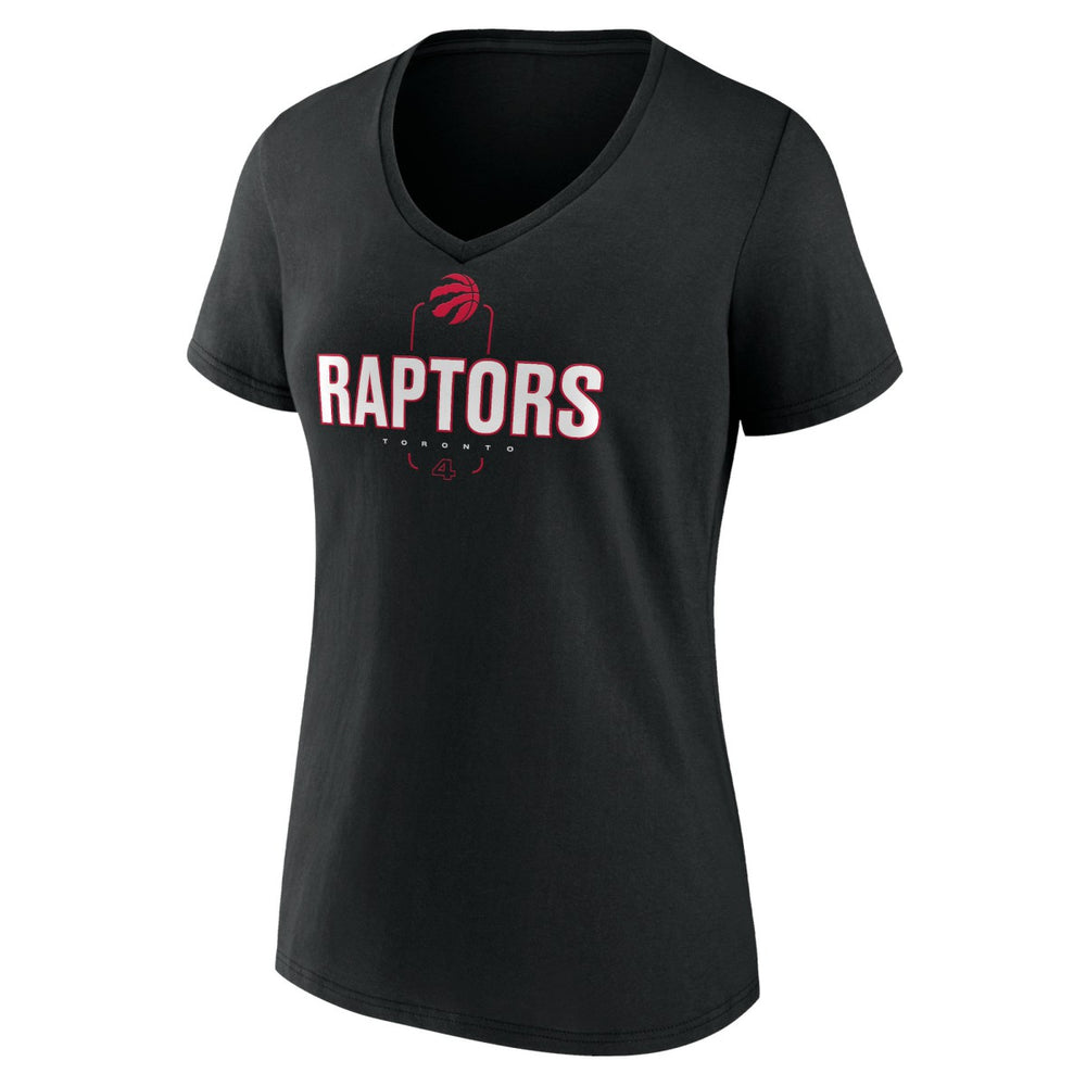 NBA - Scottie Barnes Toronto Raptors Women's Behind The Back Name & Number V-Neck T-Shirt - Black