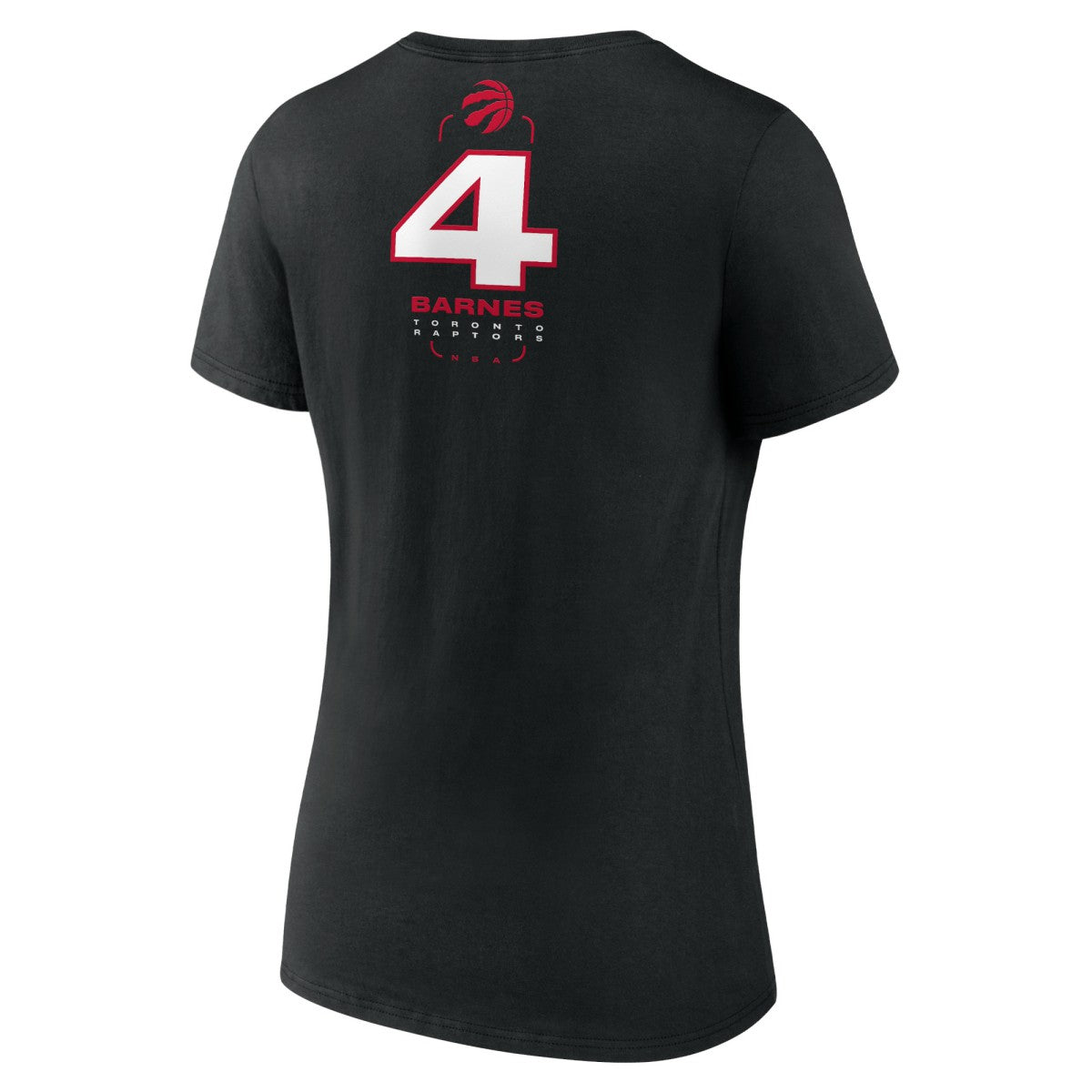 NBA - Scottie Barnes Toronto Raptors Women's Behind The Back Name & Number V-Neck T-Shirt - Black