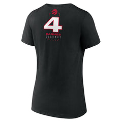 NBA - Scottie Barnes Toronto Raptors Women's Behind The Back Name & Number V-Neck T-Shirt - Black