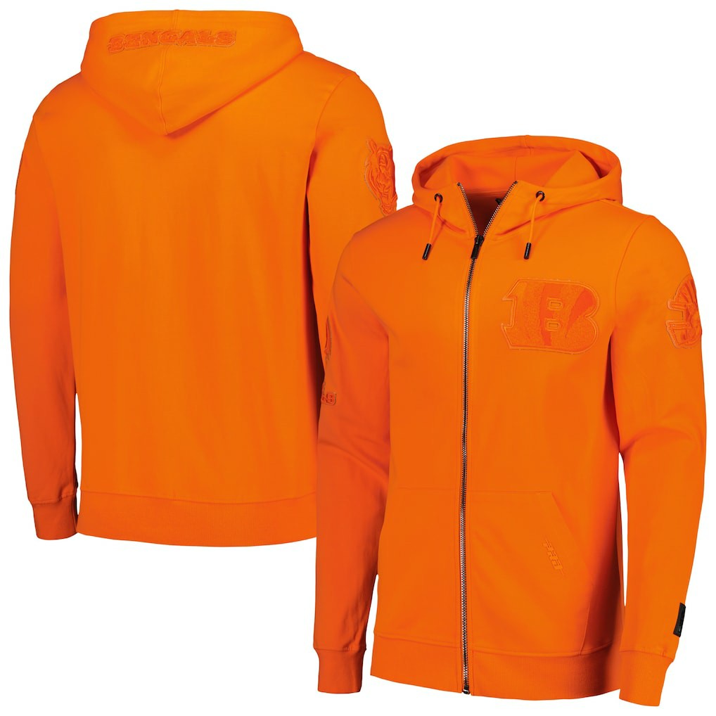 Cincinnati Bengals Pro Standard Triple Tonal Full-Zip Hoodie Orange - NFL