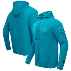 Miami Dolphins Pro Standard Triple Tonal Full-Zip Hoodie Aqua - NFL