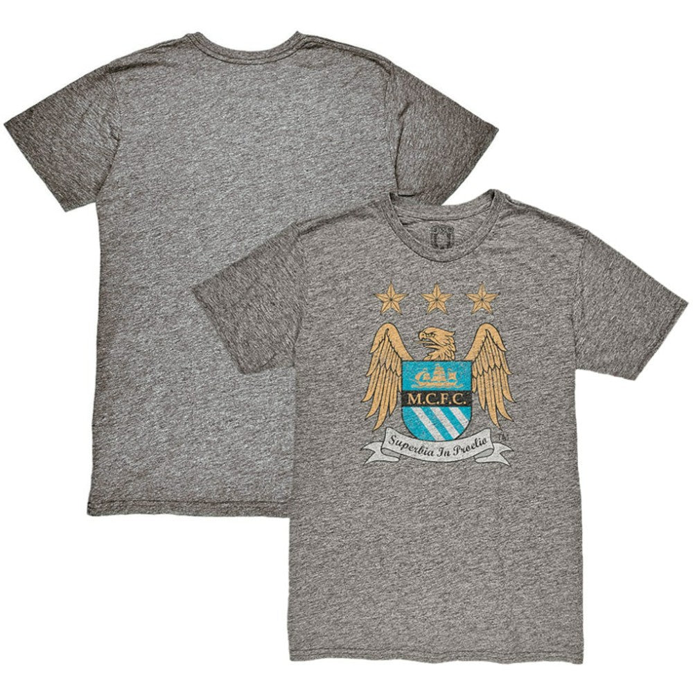 Manchester City 1863FC Retro Crest T-Shirts - Heather Gray