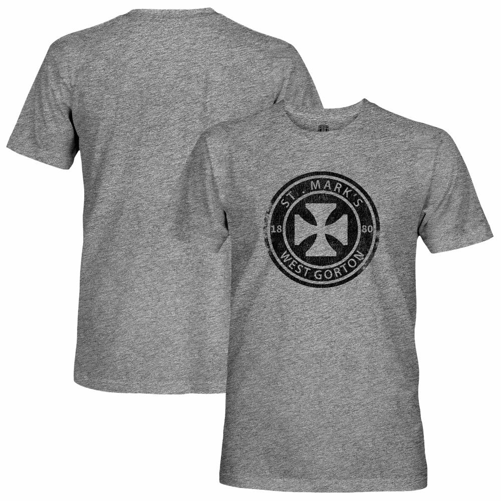 Manchester City 1863FC Retro St. Marks T-Shirts - Heather Gray
