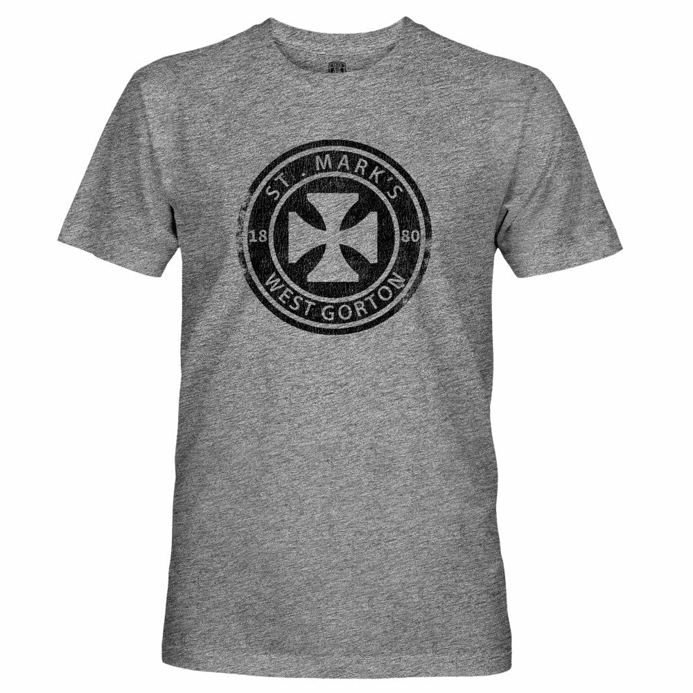 Manchester City 1863FC Retro St. Marks T-Shirts - Heather Gray