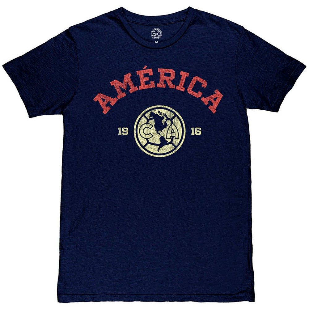 Club America 1863FC Established Slub T-Shirts - Navy