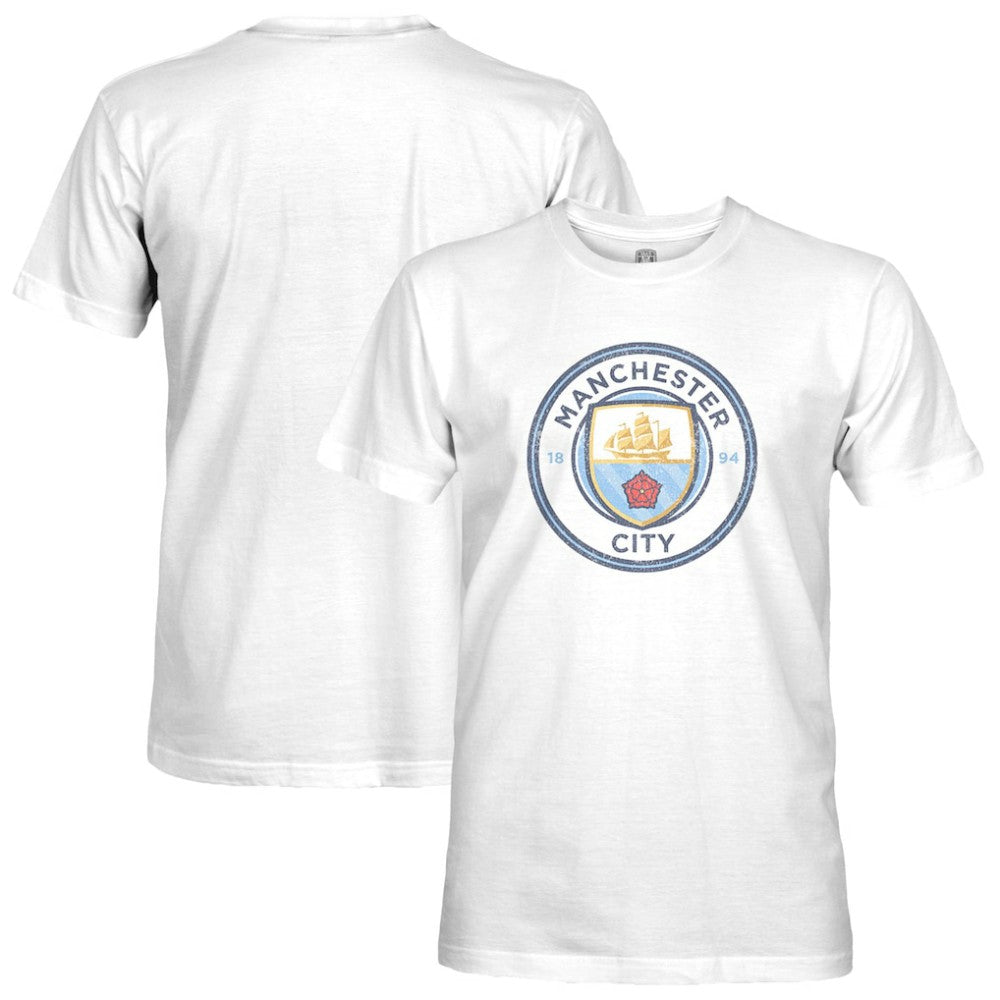 Manchester City 1863FC Color Crest Slub T-Shirts - White